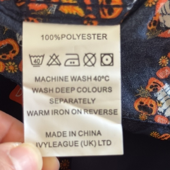 Simon Banks Men's Halloween Pumpkin Skull Prints Button Down Shirt MEDIUM NWOT‎ - Picture 5 of 7